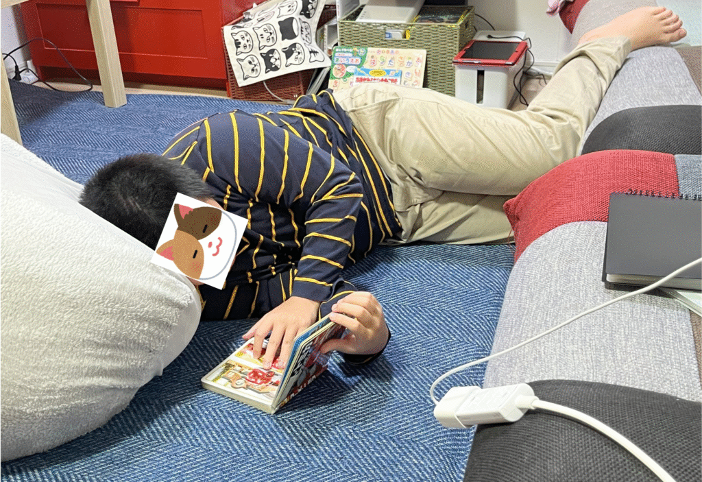 土曜日をのんびり過ごすJ君